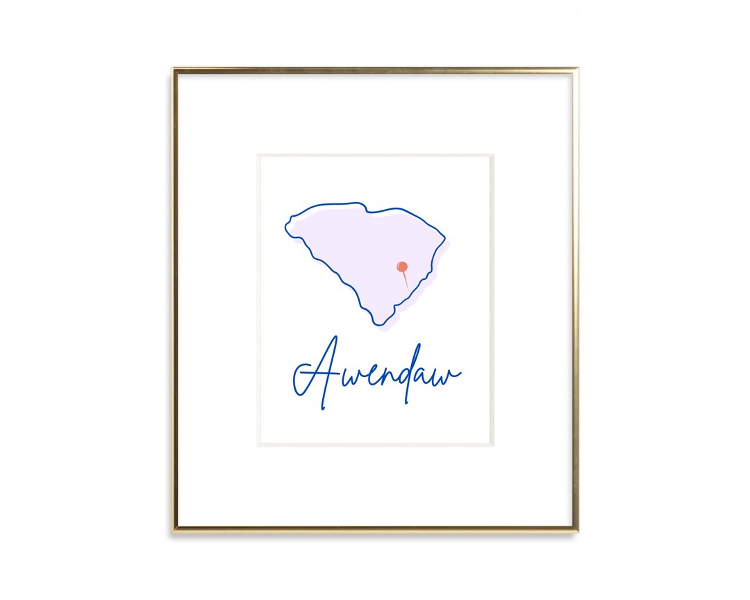 Awendaw Print Charleston SC Wall Art Coastal Home Decor Etsy
