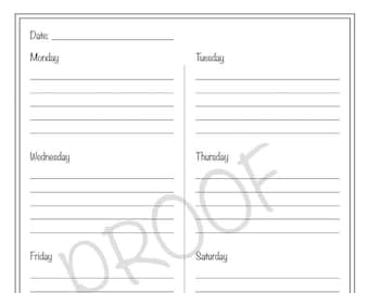 Weekly Schedule Printable Bundle | Instant PDF Digital Download | Simply Designed