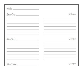 Errands Printable | Instant PDF Digital Download | Simply Designed | Type in Text Before Printing