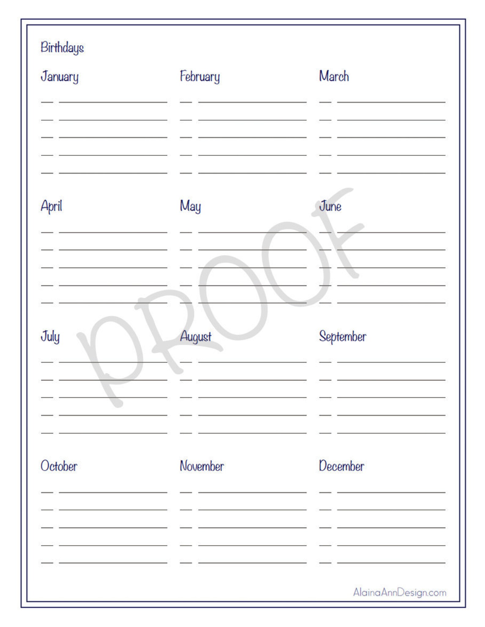 Birthday List Printable Bundle Instant PDF Digital Download Simply Birthday list printable bundle instant pdf digital download simply