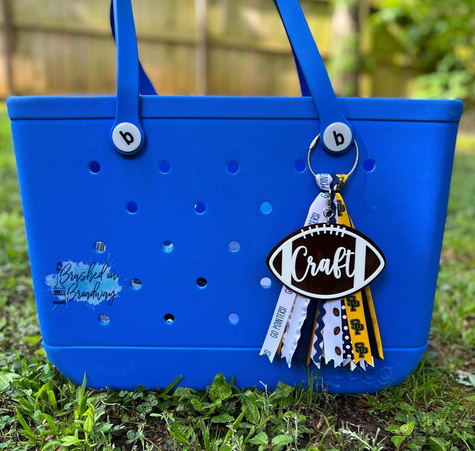 Custom School Colors Football BOGG Bag Tag BOGG Bag Charm Etsy