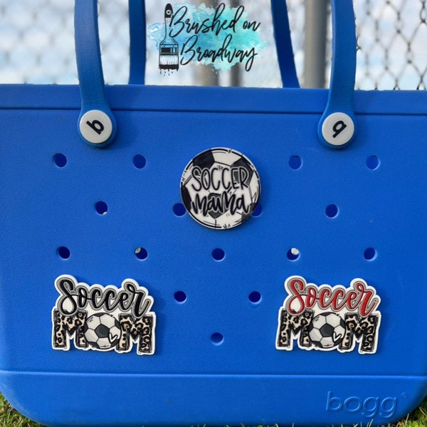 Soccer mom BOGG bag charm, Soccer season accessories, Cheetah print,  Charm for BOGG bag holes, Soccer, Flush mount BOGG bag bit, Bag Swag