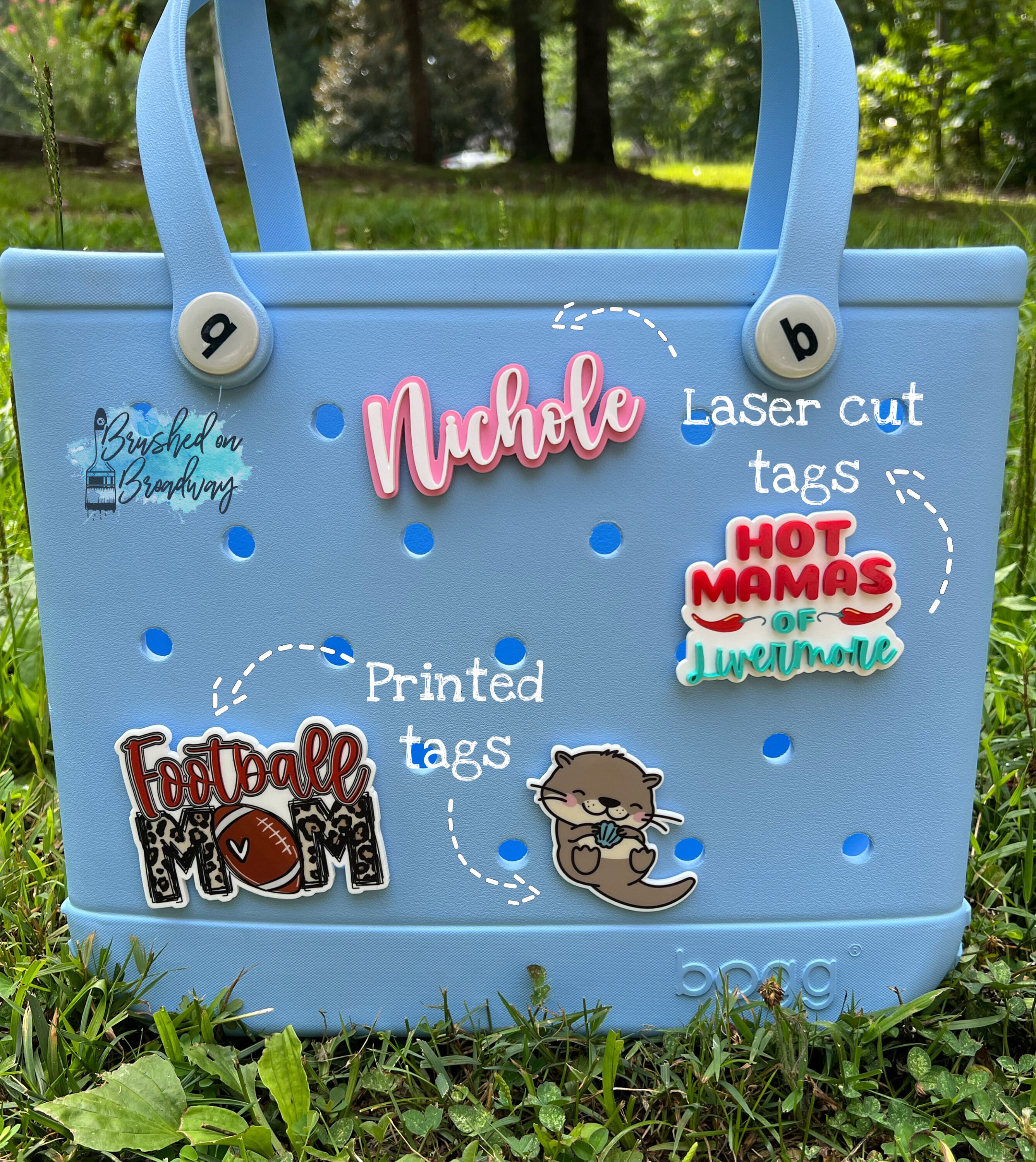 Custom BOGG Bag Charm You Choose Image or Shape BOGG Bag Etsy