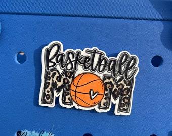 Basketball mom BOGG bag charm, Basketball Accessories, BOGG bag button bit tag, pop in Charm for BOGG bag holes, Fits simply southern