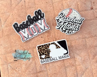 Baseball BOGG bag charm, Baseball mom accessories, Flush mount BOGG bag Bit, Cheetah print Charm for BOGG bag holes, Baseball, Travel ball