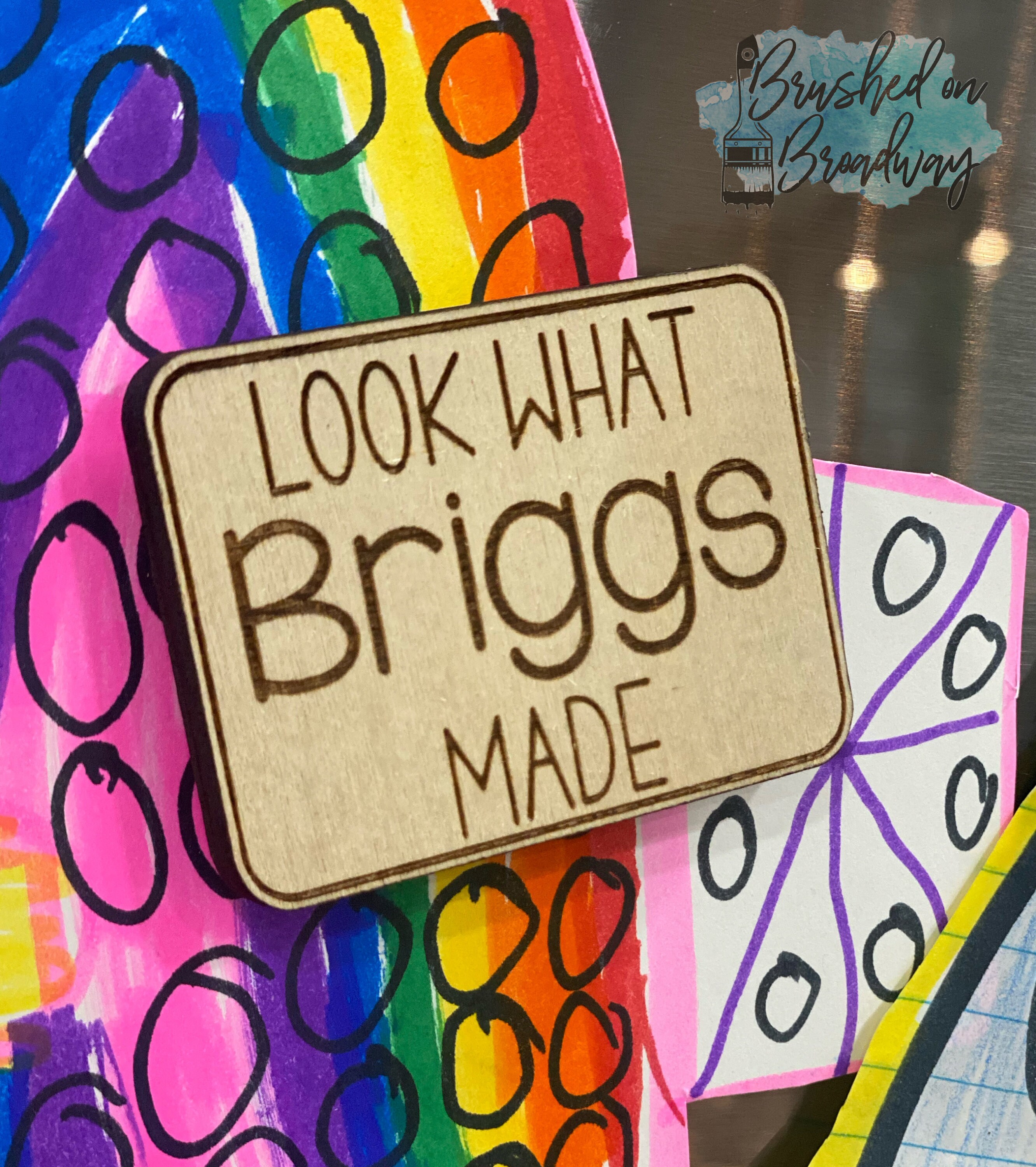 Look what I made refrigerator magnets, kids artwork magnet, personali…