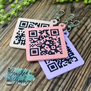 ACRYLIC QR code keychain, Scannable keychain, Unique business card for website, YouTube or TikTok promotion