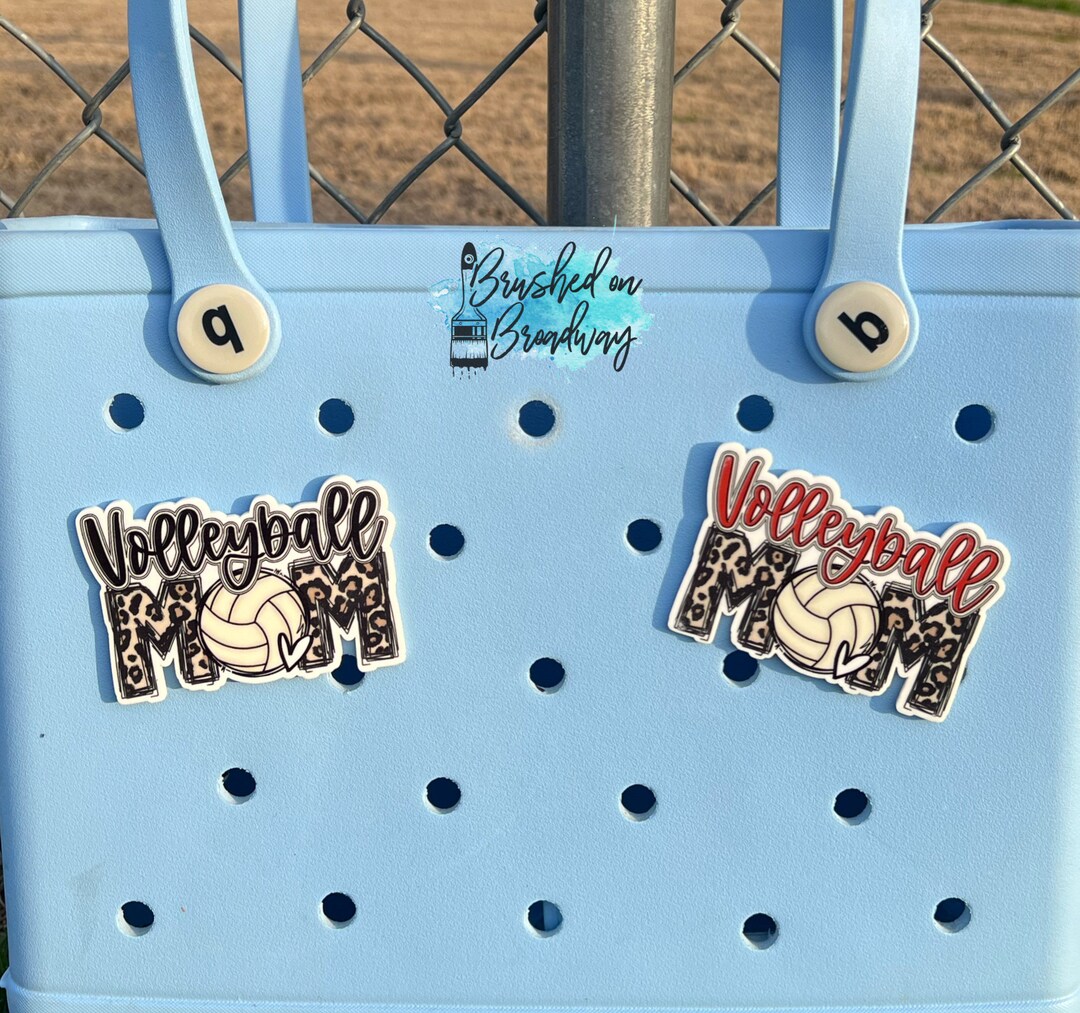 Volleyball BOGG Bag Charm Volleyball Mom Accessories Flush Etsy
