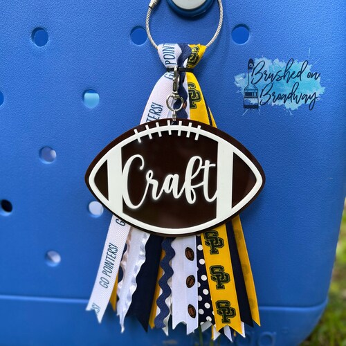 Custom School Colors Volleyball BOGG Bag Tag BOGG Bag Charm Etsy