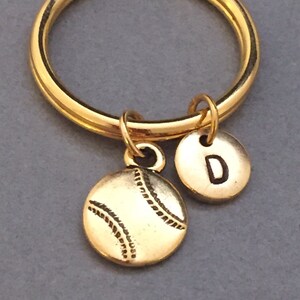 Baseball keychain, baseball charm, sports keychain, personalized keychain, initial keychain, customized keychain, monogram