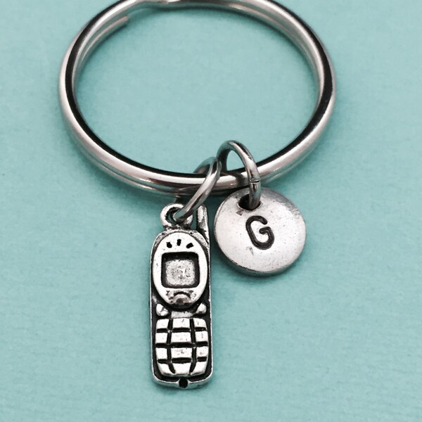 Cellphone keychain, cellphone charm, phone keychain, personalized keychain, initial keychain, initial charm, customized, monogram