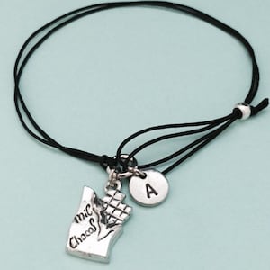 Schokoriegel Schnur Armband, Bettelarmband, verstellbare Armband, Bettelarmband, Schokoriegel personalisierte Armband, initial, Monogramm