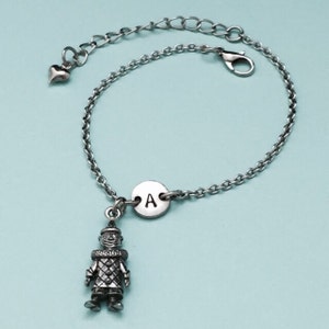 Clown charm bracelet, clown charm, adjustable bracelet, circus, personalized bracelet, initial, monogram