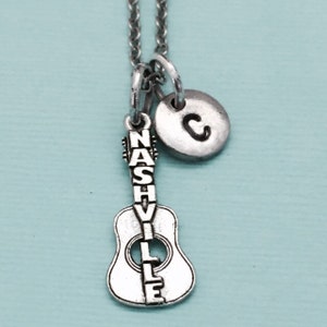 Nashville necklace, nashville charm, place necklace, personalized necklace, initial necklace, initial charm, monogram