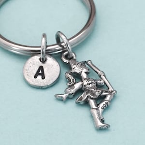 Baton twirler keychain, baton twirler charm, majorette keychain, majorette charm, personalized keychain, initial, customized, monogram