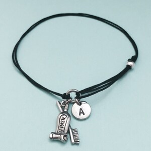 Zahnpasta-Kordel-Armband, Bettelarmband Zahnpasta, verstellbare Armband, Bettelarmband, personalisierte Armband, initial, Monogramm