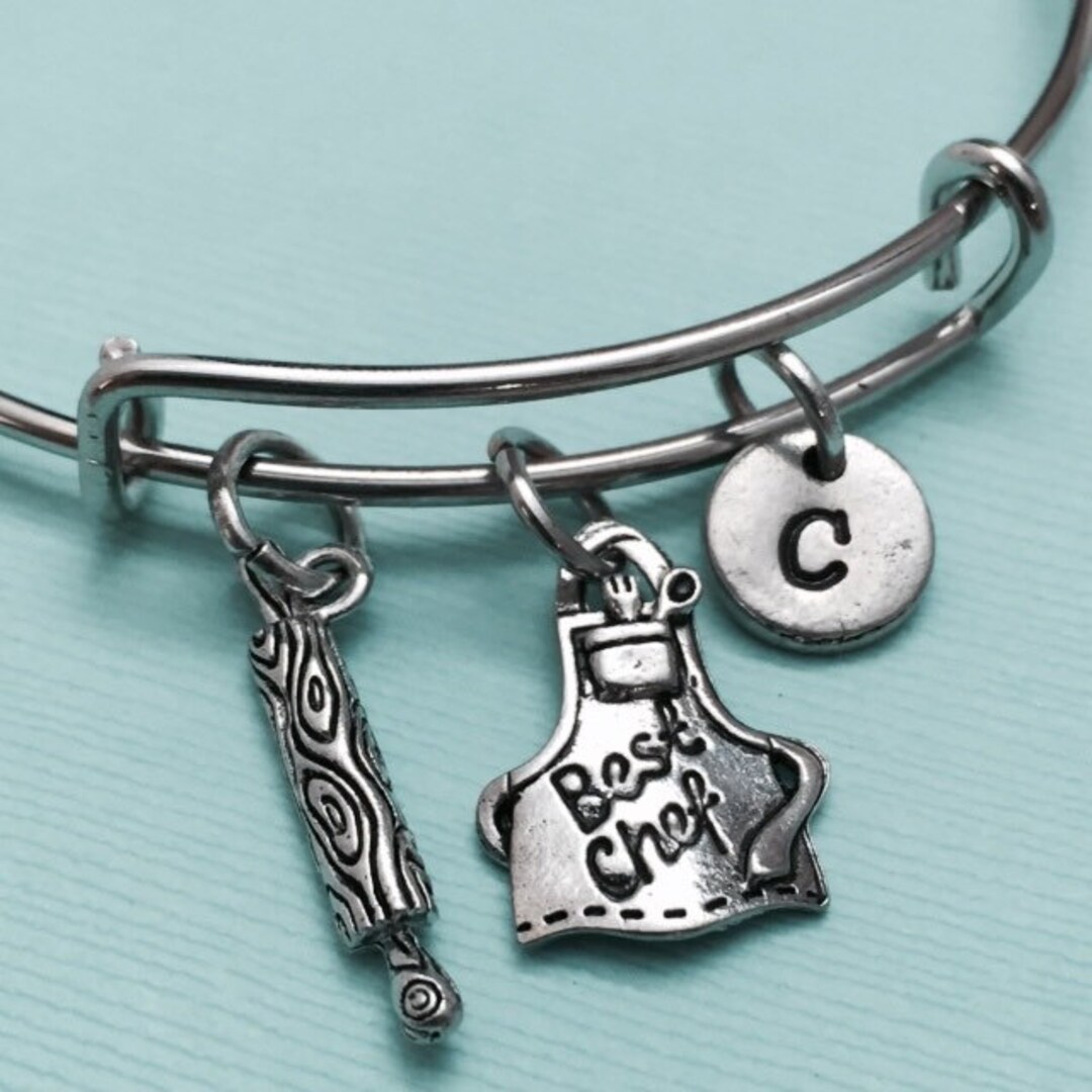 Cooking Bangle, Cooking Charm Bracelet, Expandable Bangle, Charm Bangle ...