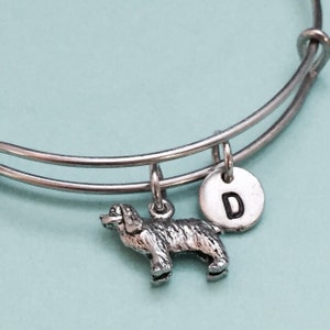 Dog bangle, dog bracelet, dog charm, personalized bracelet, expandable bangle, charm bangle, initial bracelet, monogram