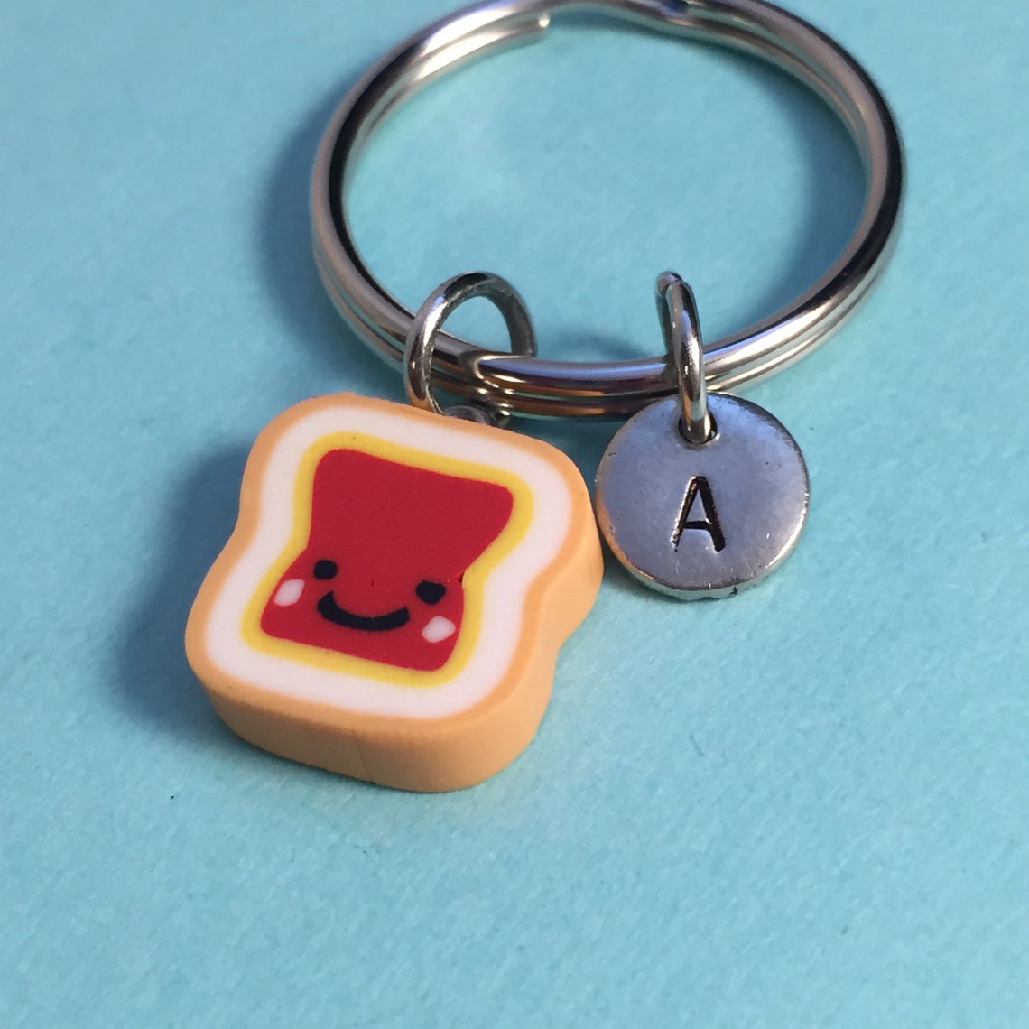 Slice of Bread Keychain Bread Charm Toast Keychain Etsy