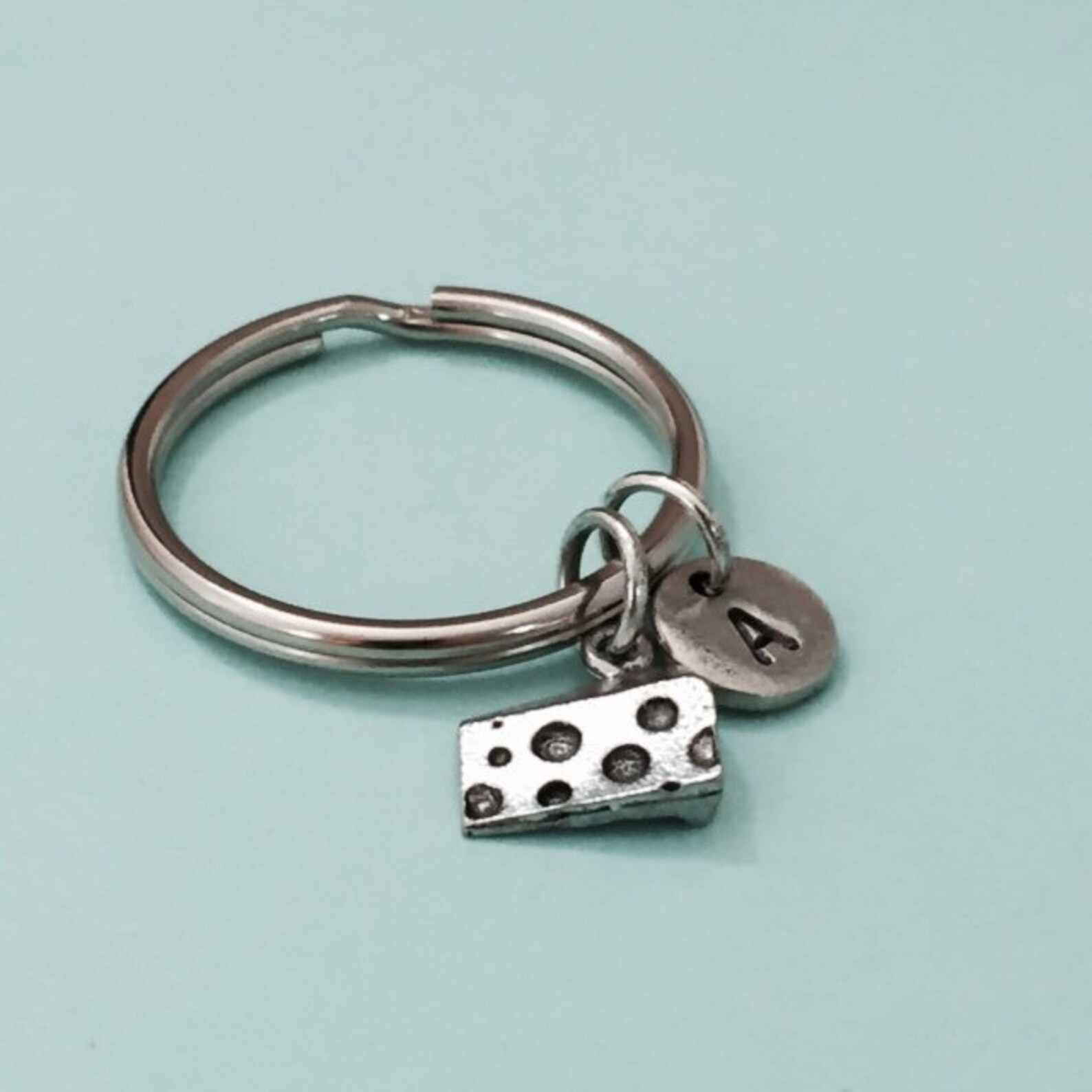 Cheese Keychain Cheese Charm Food Keychain Personalized Etsy