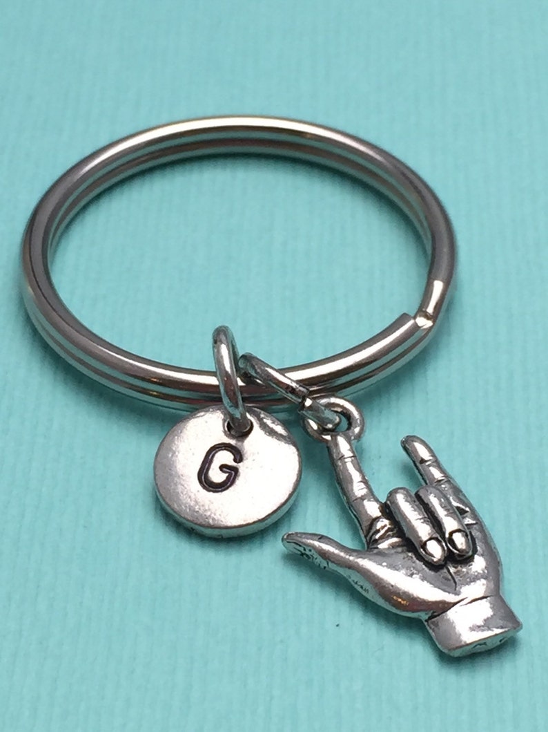 I Love You Keychain Love Keychain Sign Language Keychain | Etsy