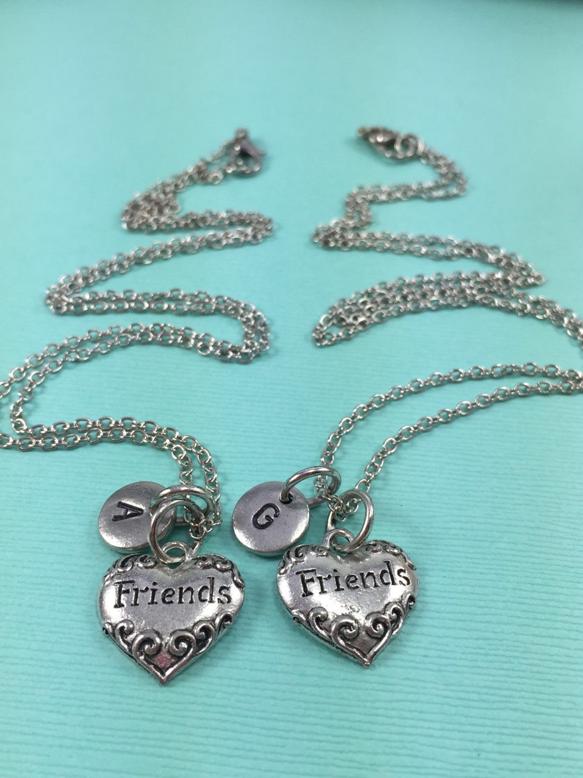 Friends Necklace Best Friend Necklace Heart Necklace Bff Etsy UK