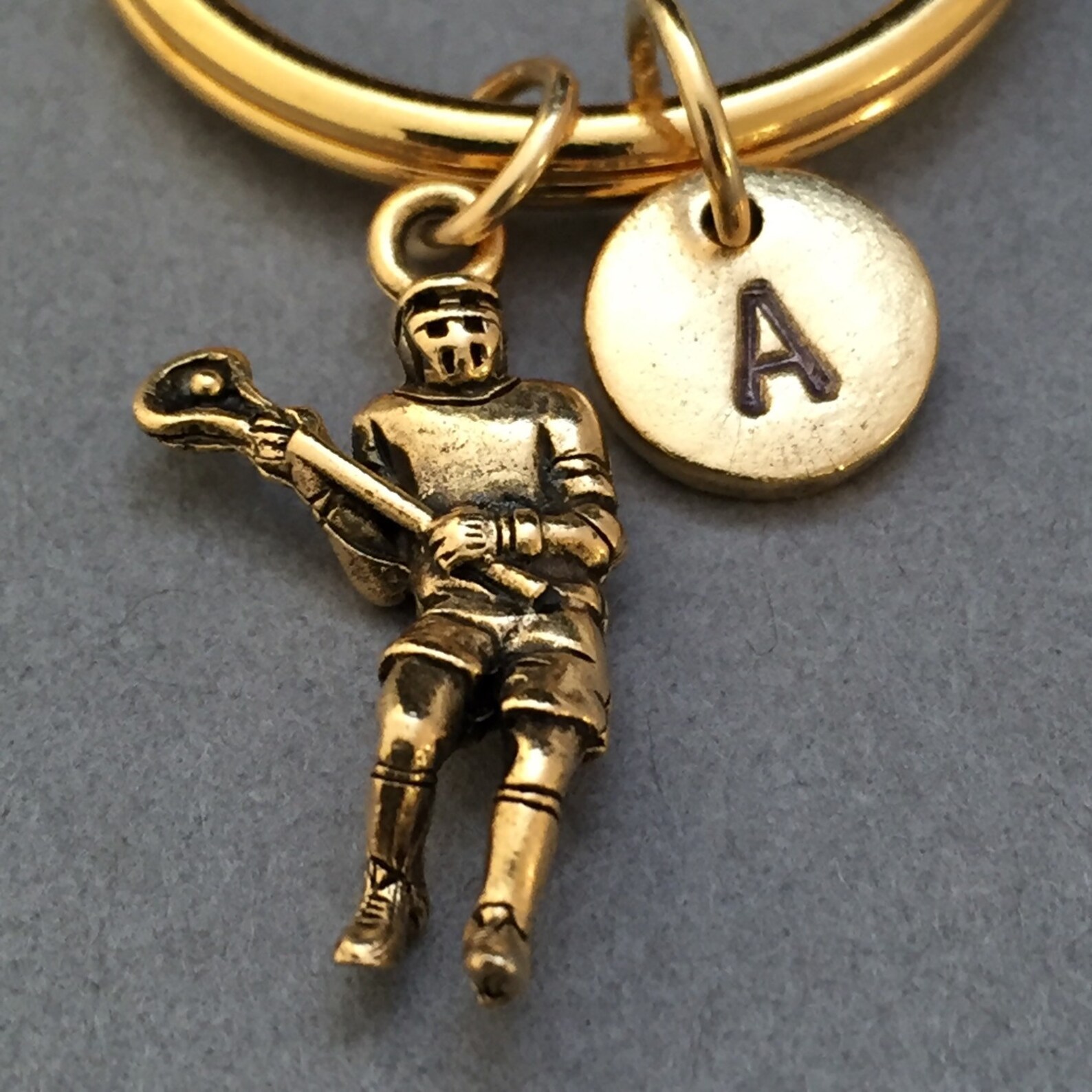 Lacrosse Keychain Lacrosse Charm Sports Keychain Etsy