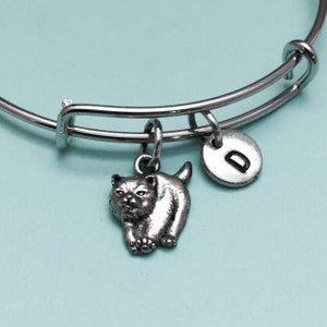 Chow dog bangle, chow dog charm bracelet, expandable bangle, charm bangle, personalized bracelet, initial bracelet, monogram