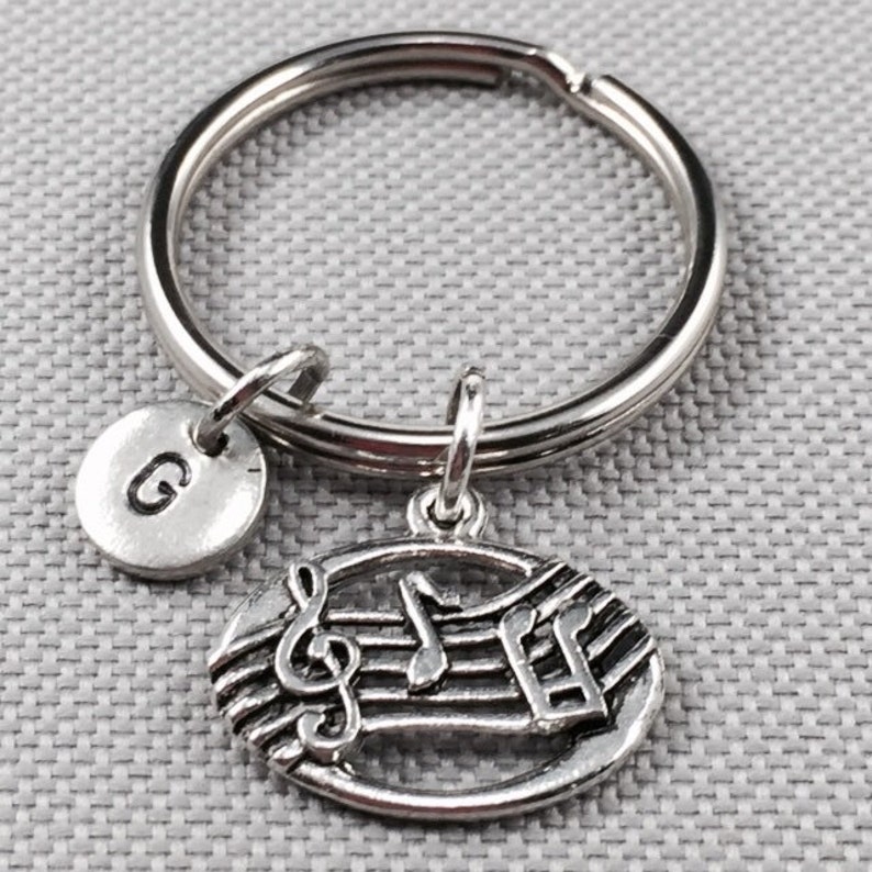 Music note keychain music keychain musical note music note Etsy