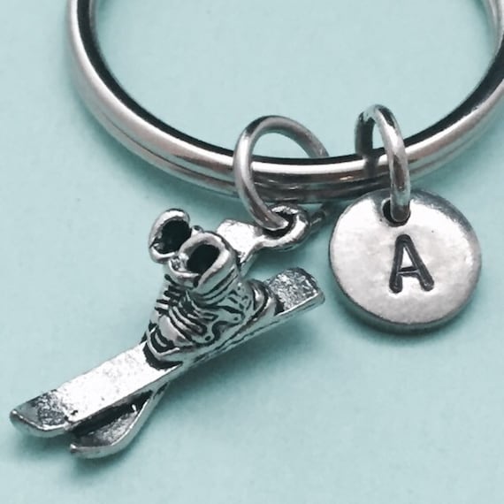 Skiing keychain outlet
