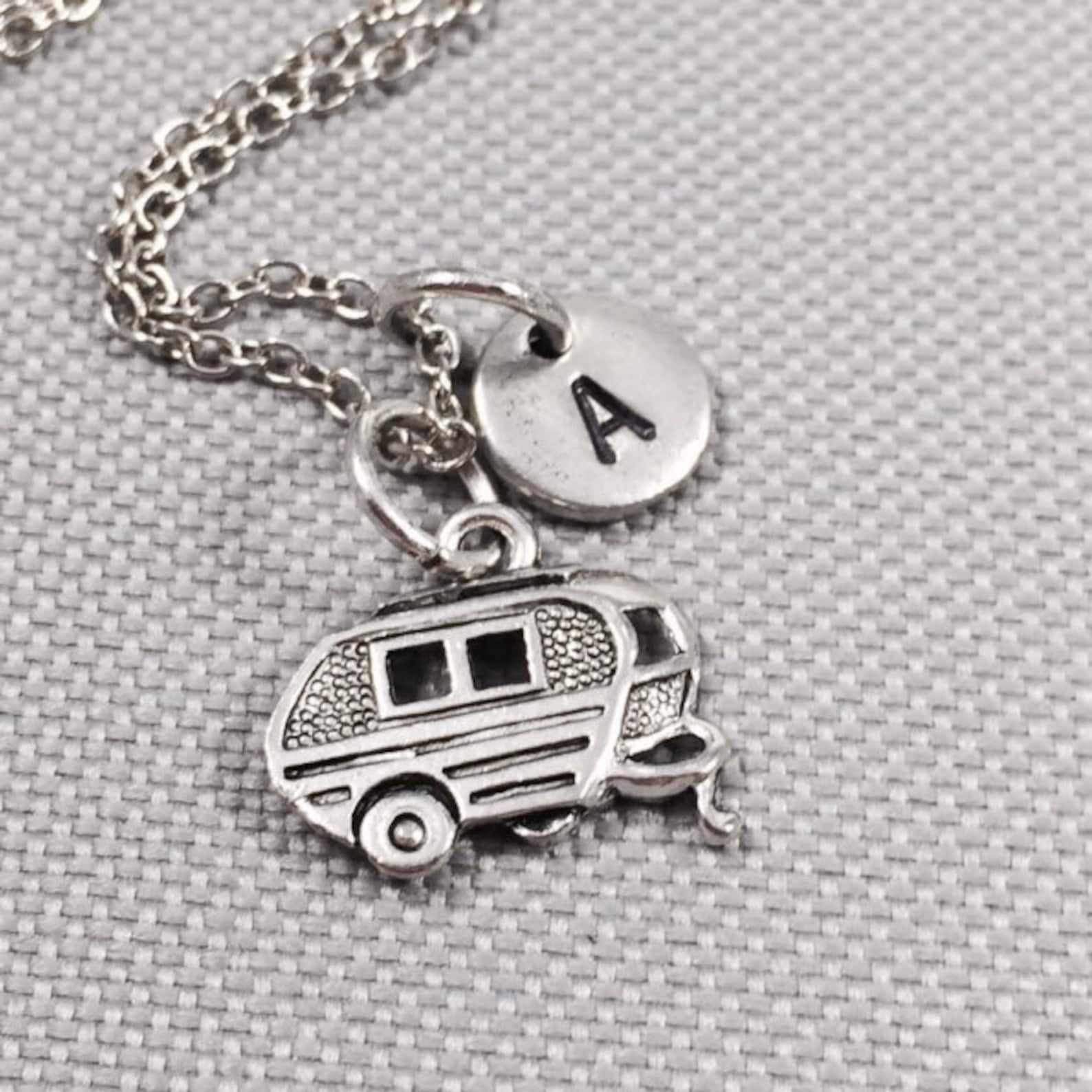 Camper Necklace Camper Charm Camping Jewelry Camping Etsy