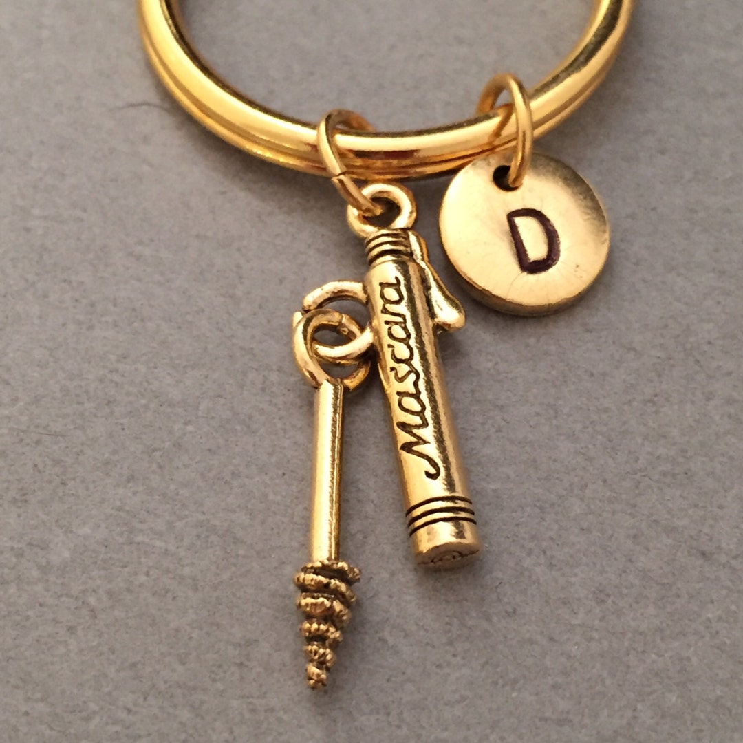 Mascara Keychain Mascara Charm Makeup Keychain Personalized Etsy
