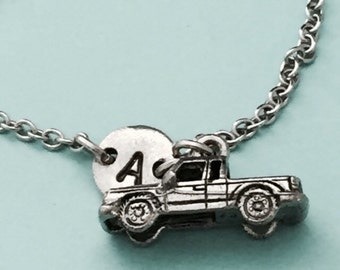 Truck charm bracelet, truck charm, adjustable bracelet, automobile, personalized bracelet, initial bracelet, monogram