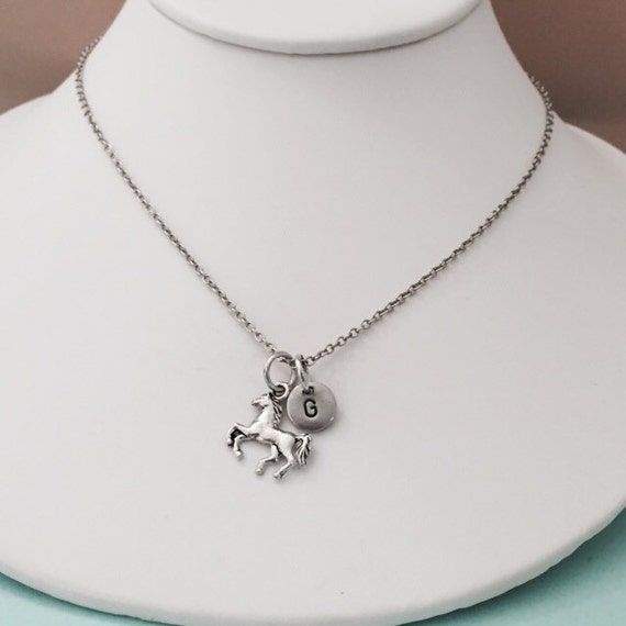 Best Friend Necklace Galloping Horses Necklace Animal Necklace Bff Necklace Sister Friendship Jewelry Personalized Initial Monogram Etsy Ireland