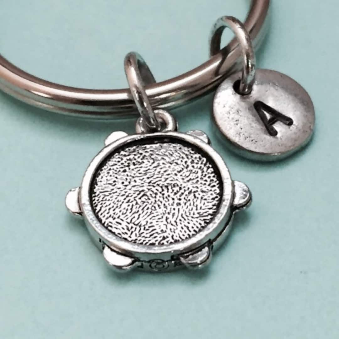 Tambourine Keychain, Tambourine Charm, Music Keychain, Personalized