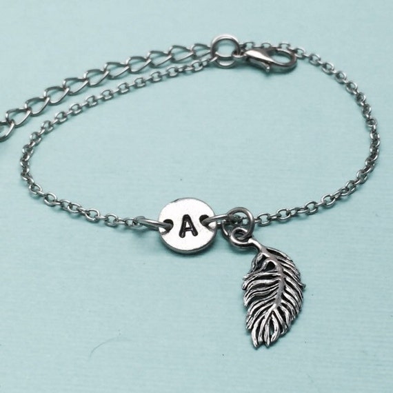 Feather Charm Bracelet, Feather Charm, Adjustable Bracelet, Wing