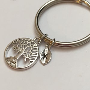 Tree of life keychain, tree of life charm, tree keychain, personalized keychain, initial keychain, customized keychain, monogram