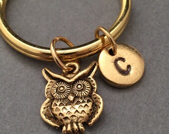Chaveiro de coruja, pingente de coruja, chaveiro de animal, chaveiro personalizado, chaveiro inicial, pingente inicial, personalizado, monograma