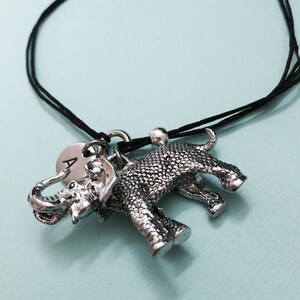 Elephant cord bracelet, elephant charm bracelet, adjustable bracelet, charm bracelet, personalized bracelet, initial bracelet, monogram