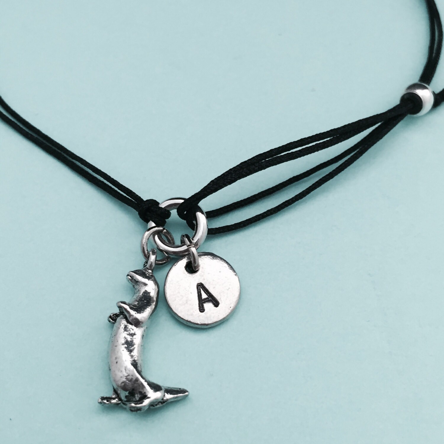 Otter Cord Bracelet Otter Charm Bracelet Adjustable Etsy