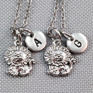 Best friend necklace, lion necklace, animal necklace, bff necklace, friendship necklace, sister necklace, personalized necklace, friend