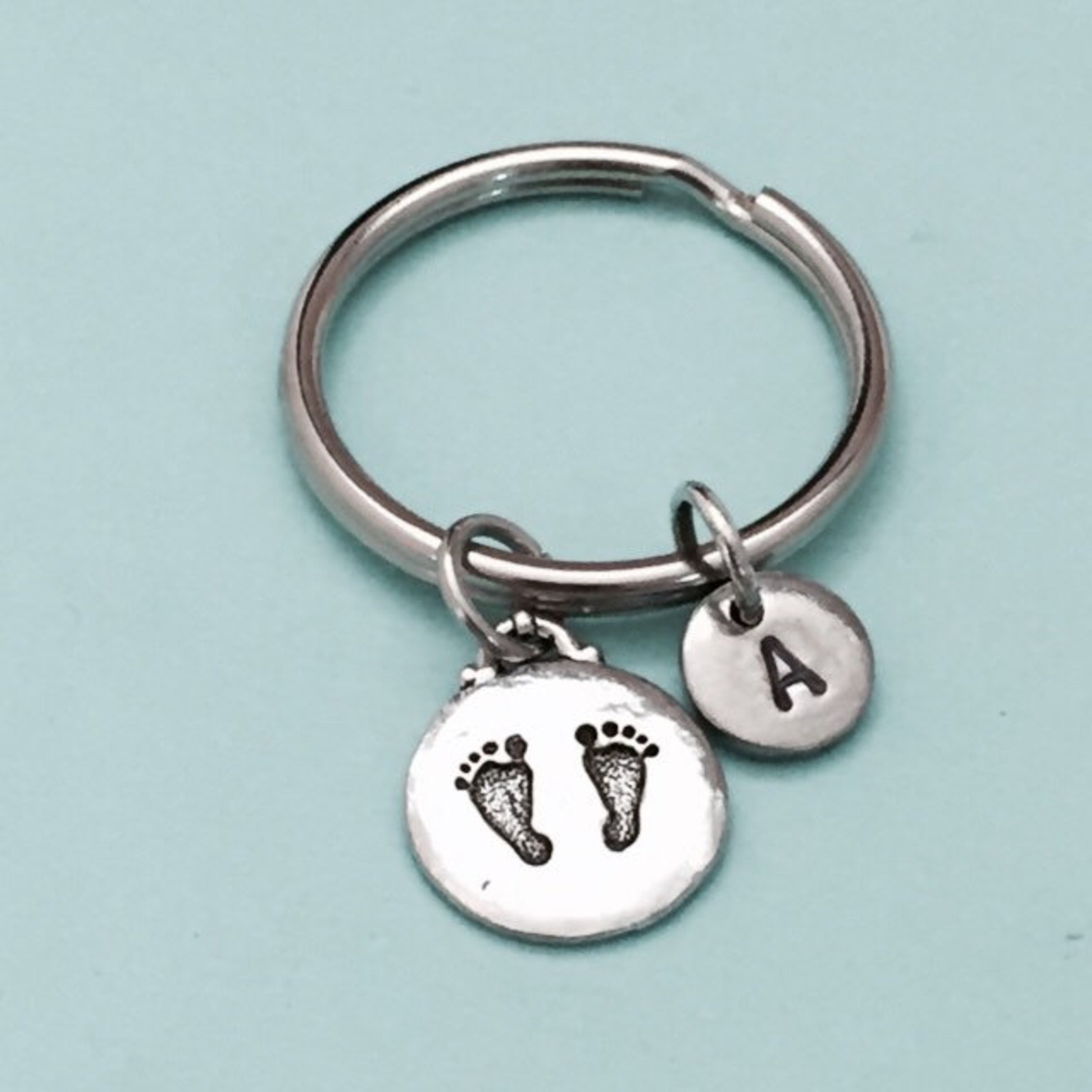 Baby Feet Keychain Baby Feet Charm Mom Keychain | Etsy