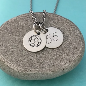Soccer necklace, sports necklace, personalized necklace, soccer team gift, soccer mom gift, soccer player gift, soccer coach gift