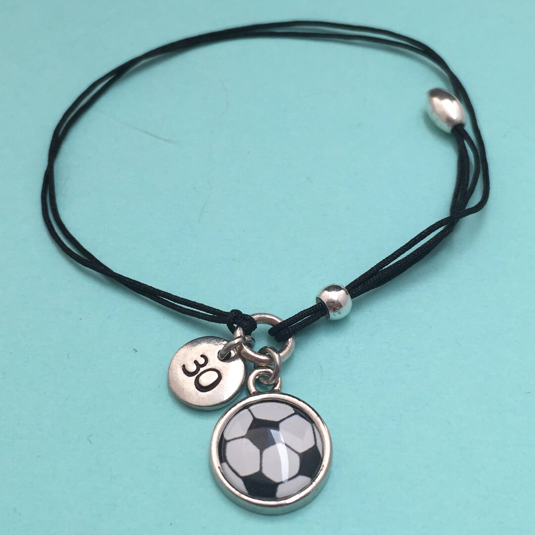 Produktbild von PXBSNB Fußball Armband, 15 Stück Verstellbares Gewebte Armband Kinder, Metall Fußball Armbänder, Freundschaftsarmband Für Mädchen Jungen Teenager Herren Frau Team Spieler