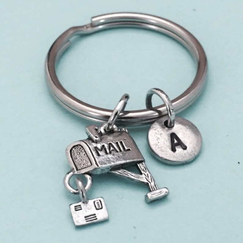 Mail box keychain mailbox charm mail keychain mail charm Etsy
