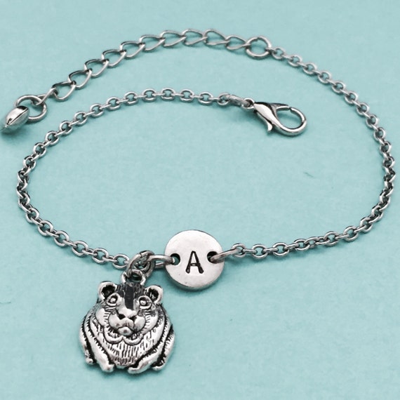 Hamster charm bracelet hamster charm adjustable bracelet animal personalized bracelet initial bracelet monogram