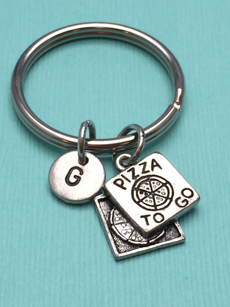 Pizza Keychain Pizza Charm Food Keychain Personalized Etsy