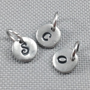 Add a charm, initial charm, pewter charm