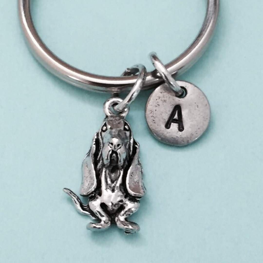 thumbnail image 2 of Basset Hound Pewter Keychain – Solid Pewter – Made In USA – 1-1.5 Inches 2 of 6