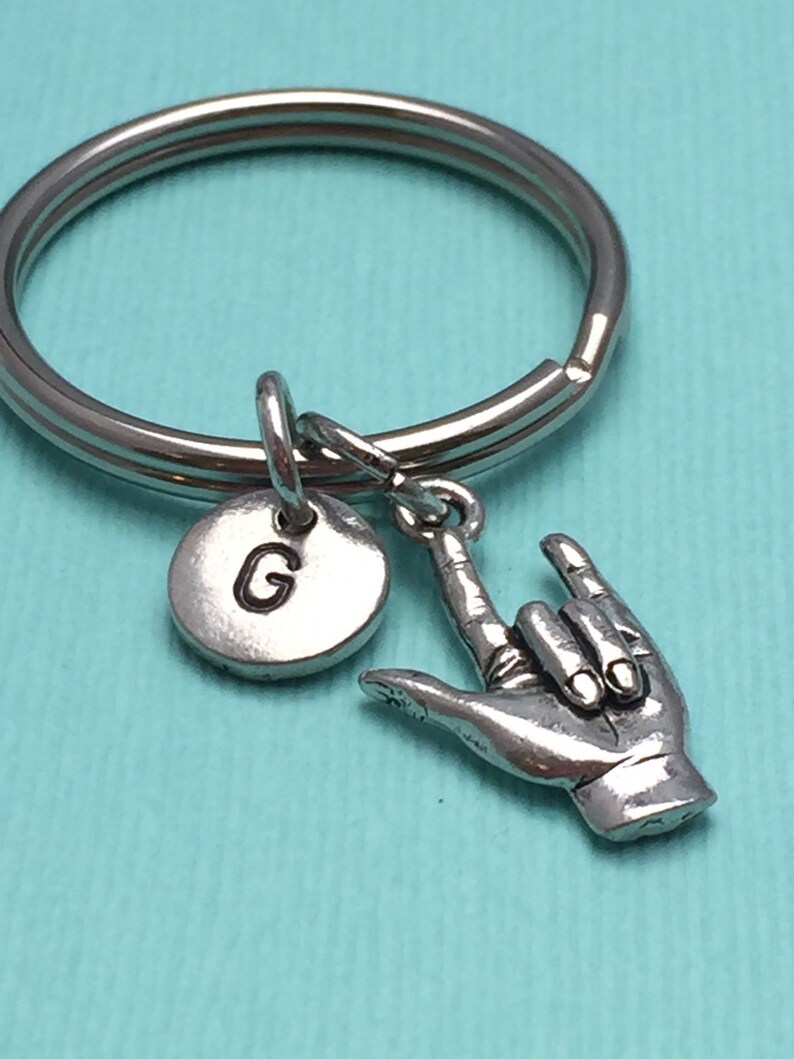 I Love You Keychain Love Keychain Sign Language Keychain | Etsy